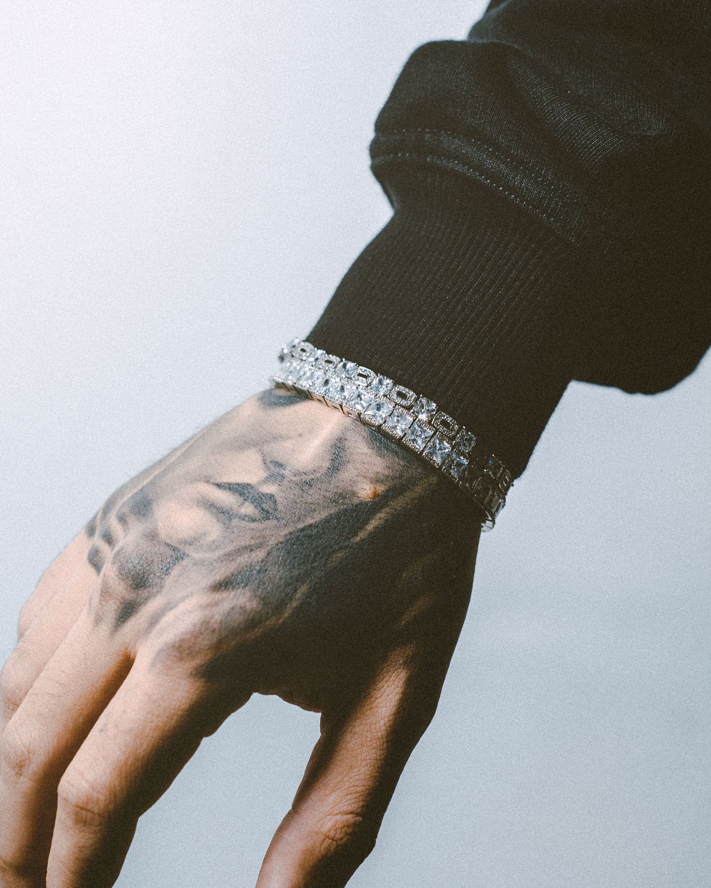 Tennis Princess Cut Bracelet - 8mm White Gold - Stella Club