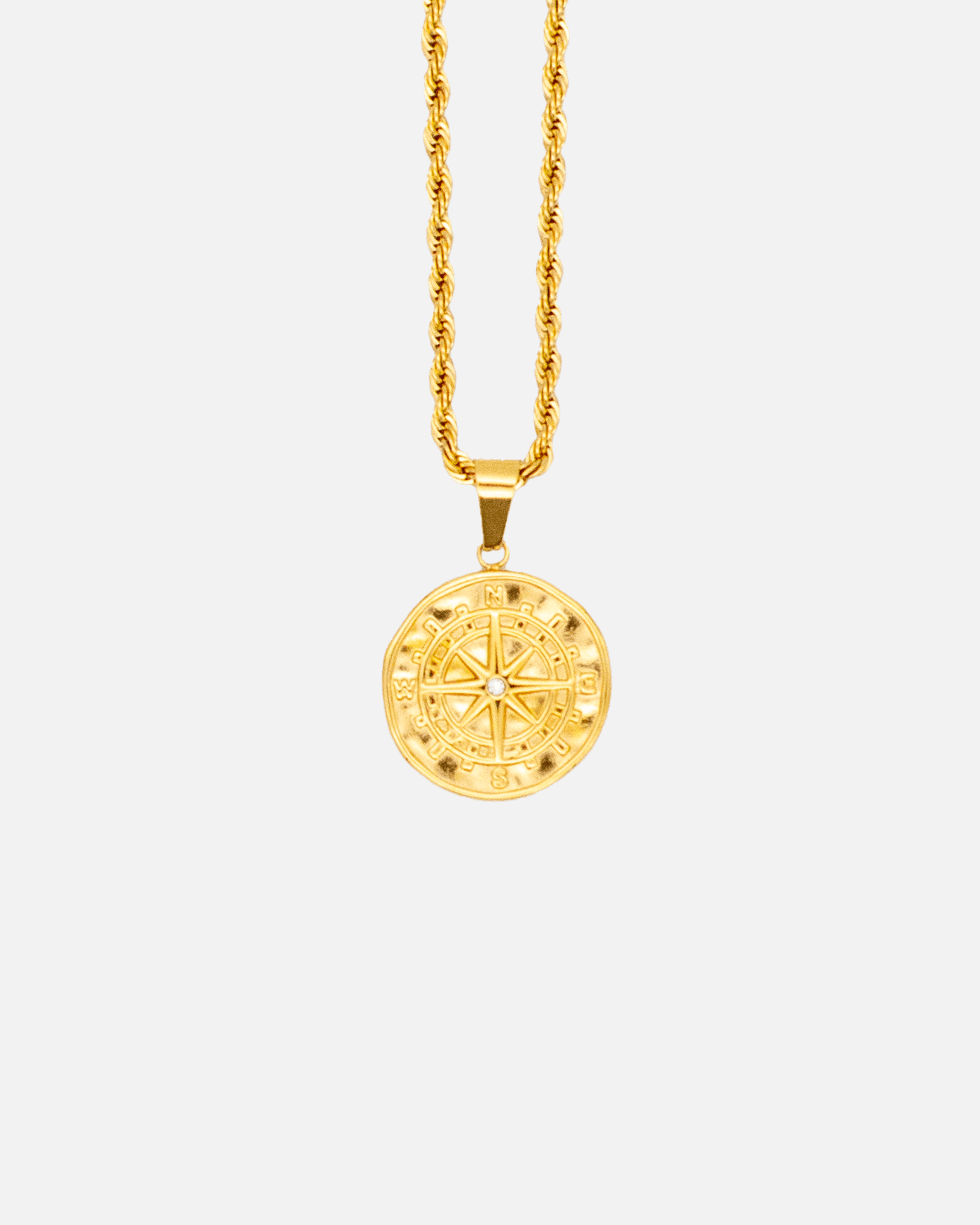 Compass Pendant + Rope 2.5mm - Gold - Stella Club