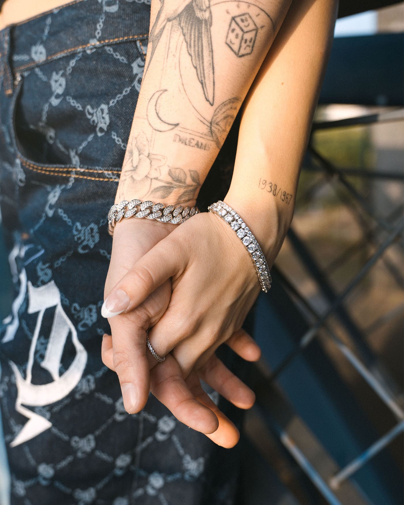 Iced Cuban Bracelet - 12mm White Gold - Stella Club