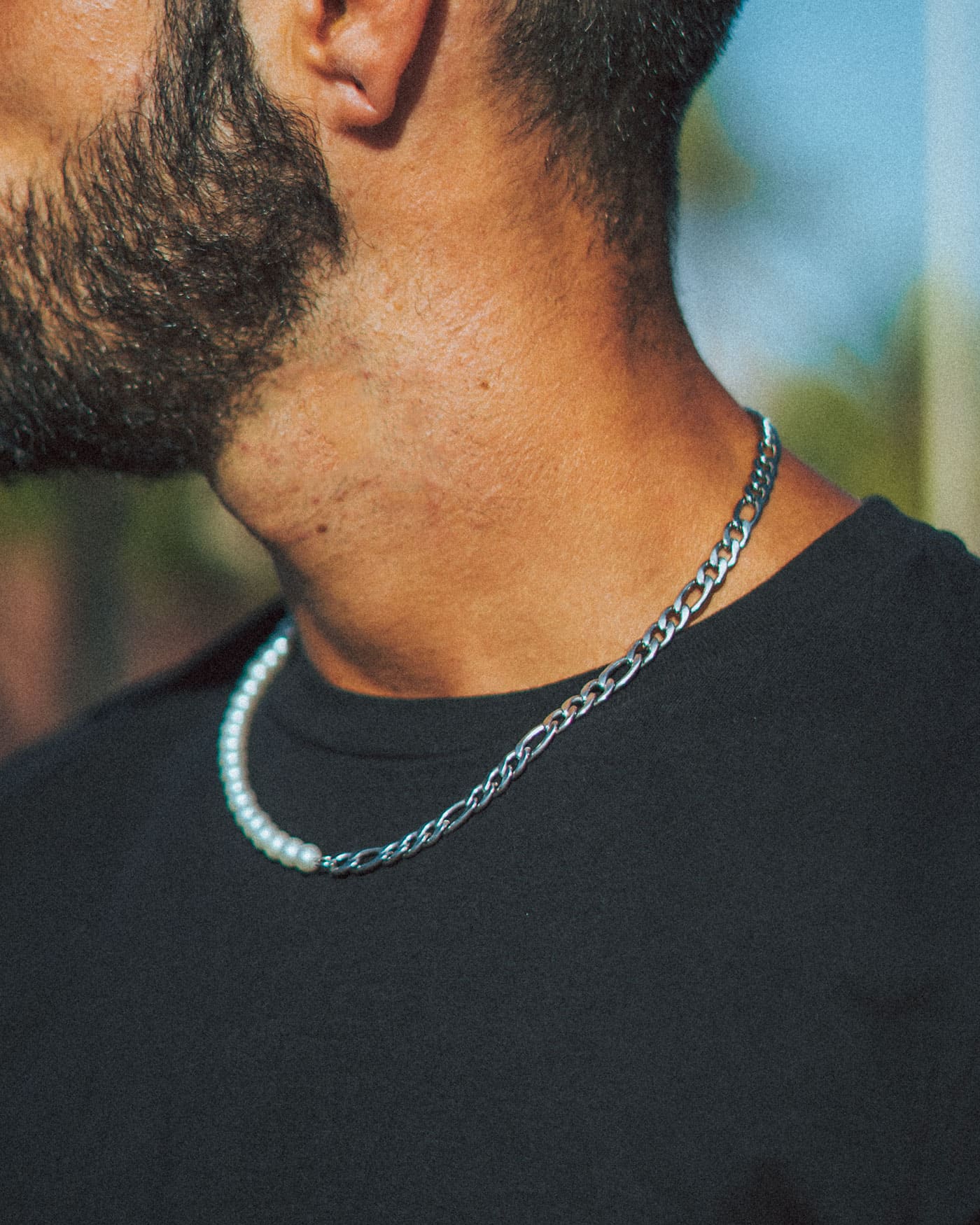 Pearls Figaro Stainless Steel Chain - Stella Club